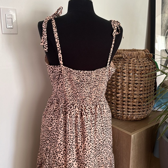 NWT GAP Tiered Cami Leopard Print button down Women's Dress with pockets Size 12 - Picture 8 of 15